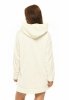 MijaCulture - super soft and cozy maternity and nursing sweatshirt with hood BEAR M022 ecru